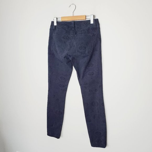 CABI Navy Floral Print Skinny Jeans - Picture 5 of 12